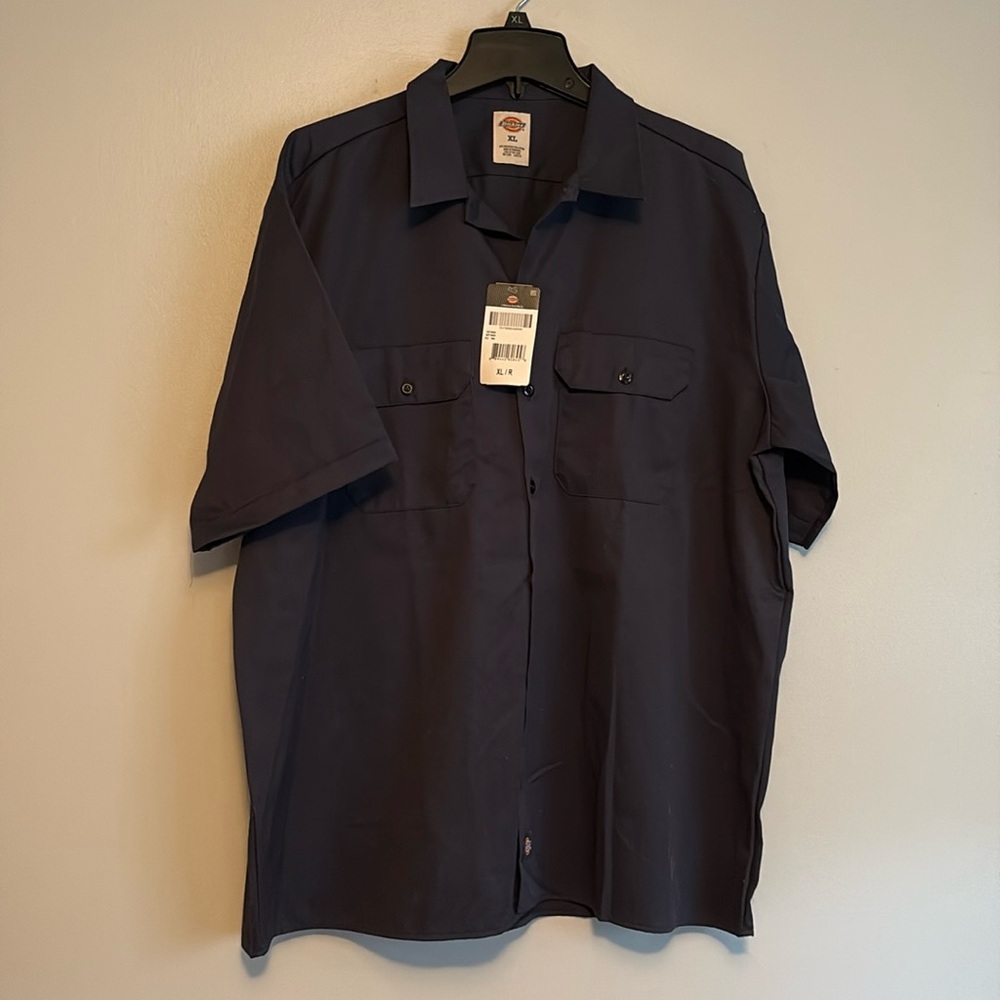 DICKIES Navy Men’s Button Down Shirt, size XL, NWT
